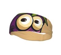 Cartoon Melanzana Stampa Stile Funzionalità Sport Sweatband Per Uomini Donne Elastico Traspirante Fascia