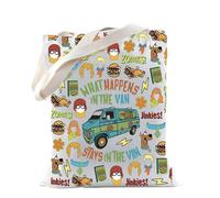 Cartoon Merch Mystery Machine regalo cane regalo rimane nel furgone Tote Bag per gli appassionati di film, Borsa Van, medium