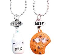 Cartoon Mini Biscuit Coffee Burger French Fries Milk Cookie Necklace Attractive processing