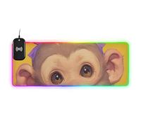 Cartoon Monkey Lavanda Wirel Ricarica Glowing Big Mouse pad Flashy Lavoro 89,9 x 40,6 cm tappetino per Mouse