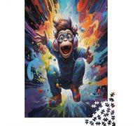 Cartoon Monkey Puzzle 1000 Pezzi Per Adulti, Pixel Art Reale, Esperienza Trasformativa, Design Da Incorniciare 1000pcs (75x50cm)