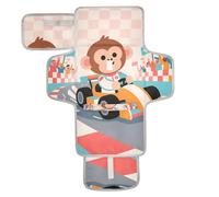 Cartoon Monkey Racing Race Red riutilizzabile fasciatoio per bambino con tasca in tessuto fasciatoio per fasciatoio per ragazza e ragazzo cambiador de pa?ales para Bebes