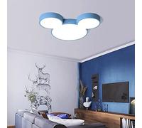 Cartoon Mouse Dimmerabile Plafoniera a Led Lampada da soffitto in acrilico Dimming Illuminazione decorativa Ferro da incasso Lampada da soffitto camera dei bambini Studio della (Blu)