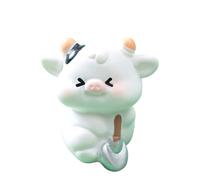 Cartoon Mucca Figurine Modello Animale Piccolo Paesaggio Decorazioni per la casa Miniature Garden Scultura Accessori Decorazione Piccoli Animali Figurine