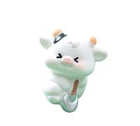 Cartoon Mucca Figurine Modello Animale Piccolo Paesaggio Decorazioni per la casa Scultura Giardino in miniatura Accessori Decorazione Giardino
