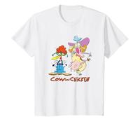 Cartoon Network Cow & Chicken Halloween Costumes Maglietta, Bambini, Bianco, 10 Anni