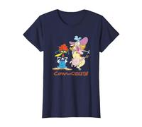 Cartoon Network Cow & Chicken Halloween Costumes Maglietta, Donna, Navy, XL