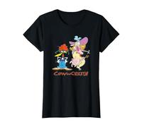 Cartoon Network Cow & Chicken Halloween Costumes Maglietta, Donna, Nero, L