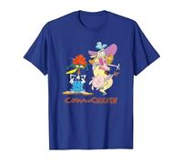 Cartoon Network Cow & Chicken Halloween Costumes Maglietta, Uomo, Blu Reale, M