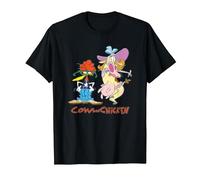 Cartoon Network Cow & Chicken Halloween Costumes Maglietta, Uomo, Nero, 3XL