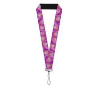 Cartoon Network Lanyard, Adventure Time Princess Bubblegum Poses Collage Lavende