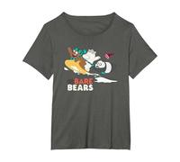 Cartoon Network We Bare Bears Snow Slide Maglietta, Donna Plus-Size, Asfalto, 2X