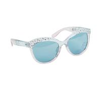 CARTOON Occhiali da sole per bambini Frozen Disney glitterate lenti rotonde specchiate con protezione filtro UV400