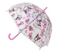 CARTOON Ombrello Kuromi 75 cm Bambina Cupola Trasparente 100% POE Antivento con Apertura Automatica Ombrello Sanrio con Manico Ergonomico 67 cm Accessorio Pioggia Kawaii