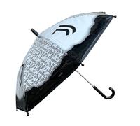 CARTOON Ombrello per bambini squadra di calcio bianco nera ombrello con manico a U 8 raggi apertura manuale antivento