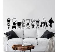 Cartoon One Piece Rufy anime adesivo murale sala giochi camera da letto divano fumetto film eroe decalcomania murale vinile decorazione domestica 56cmX14cm