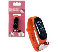 CARTOON Orologio Digitale Bambini Hello Kitty Touch Screen LED con Data Cinturino Regolabile in PVC 25 cm Cassa ABS e Lente in Plexiglass 2 Batterie AG3 Incluse Idea Regalo Bambina Bambino