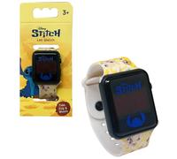CARTOON Orologio Digitale Bambini LED con Data Cinturino Regolabile 25 cm in PVC Display 4x3 cm Cassa ABS e Lente Plexiglass 2 Batterie AG3 Incluse Idea Regalo per Scuola e Tempo Libero (Stitch)