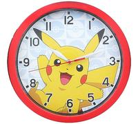 CARTOON Orologio parete analogico per bambini 25 cm per cameretta stanza dei giochi (P1kachu)