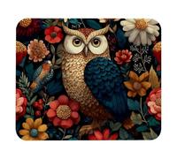 Cartoon Owl Flowers And Birds Tappetini per Il Mouse Confortevole Tappetini Mouse Liscio Mousemat per Pc Lavoro Casa 25X30Cm