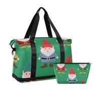 Cartoon Paillettes Buon Natale Nani Borsa da Viaggio Notte Borse Sportive Borsone con Tracolla Regolabile per Sport Multifunzione, Cartone Animato Paillettes Buon Natale Nani, 1 Taglia, Paillettes