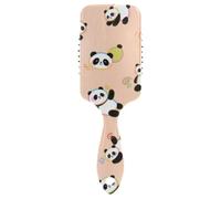 Cartoon Panda Rosa antistatico capelli massaggio Progettato testa massaggiatore cuoio capelluto per phon asciugatura con manico ergonomico cepillo anti crespo para cabello