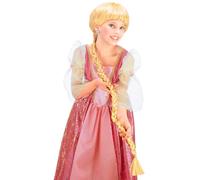 CARTOON Parrucca con treccia lunga 90 cm accessorio per costumi e travestimenti rapunzel raperonzolo carnevale feste a tema