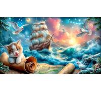 cartoon-pattern Puzzle da 1000 pezzi per giocattoli per bambini Giochi di puzzle stimolanti Cartone 100% riciclato 38x26cm/1000pcs