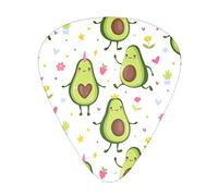 Cartoon Pears - Set di 12 pagaie per chitarra, yukri, 3 spessori