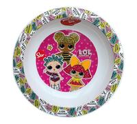 CARTOON Piatto fondo bamboline LOL in plastica riutilizzabile BPA free stoviglie per bambini adatte al microonde