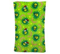 CARTOON Plaid Il Grinch 90x140 cm in morbido Coral Fleece coperta natalizia soffice e calda con grafica “Merry Grinchmas” plaid 100% Poliestere Idea Regalo Feste