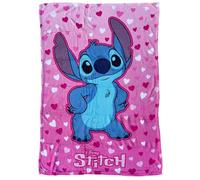 CARTOON Plaid in coral Stitch Disney per bambini coperta in morbido pile 100x140 cm perfetta per divano letto o viaggio