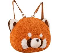 Cartoon Plush Raccoon Backpack Cute Red Panda Shoulder Bag Plush Rucksack Lovely Animal Backpack Messenger Bag Convenient design