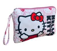 CARTOON Pochette mare Sanrio Hello Kitty beauty case con laccetto e chiusura a zip organizer borsa a mano
