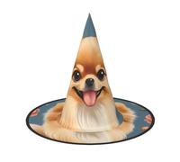 Cartoon Pomerania Cane Stampa Carnevale Cosplay Cappello Mago Cap Halloween | Accessorio versatile per feste e feste a tema