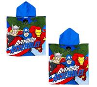 CARTOON Poncho mare per bambini Avengers Marvel accappatoio in microfibra 110 x 55 cm spiaggia piscina