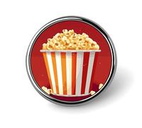 Cartoon Popcorn Spilla Distintivo Rotonda Leggero Risvolto Spille Regali Unici Spilla In Metallo Distintivo Per Cappello Camicia Abbigliamento Borse Decorazione