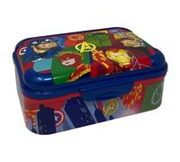 CARTOON Portamerenda deluxe Avengers Marvel contenitore per snack in plastica BPA Free 16,5×12×6,5 cm chiusura a scatto, riutilizzabile e sicuro Lunch Box per bambini