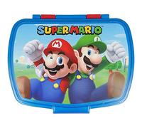 CARTOON Portamerenda in plastica riutilizzabile, portapranzo, contenitore per il pranzo scuola tempo libero (Super Mario)