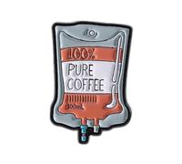 Cartoon Puro Caffè Risvolto Pin Resina Epossidico Acrilico Pins Moda Gioielli Accessorio Caffè Metallo Distintivo Gioielli Regalo Am, 3.0*3.0*1.0