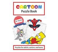 Cartoon Puzzle Book: Word Searches and Crossword Puzzles with Easy to Read Print about Television, Movies, Cartoon Characters and More | 6x9 inches, ... Gift for Vacations, Holidays and Free Time