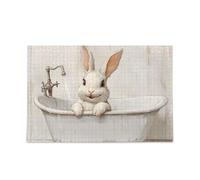 Cartoon Rabbit Retro Vasca da bagno Jigsaw Puzzle di Legno Puzzle Hard Brain Games per Anziano 1000 Piecing