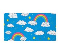 Cartoon Rainbow-24 tappetini da cucina deluxe per pavimento, lavabili in lavatrice e impermeabili, ad asciugatura rapida e antiscivolo, comodi tappetini con design retrò vintage