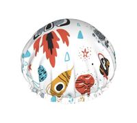 Cartoon Razzi Cuffie da Doccia Donne Riutilizzabili Grande Cuffia da Doccia Uomini Quickdry Cura Capelli Lungo Breve Bagno Bambini