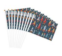 Cartoon Razzi Stampa Convenienza Bandiera Palmare Versatile Bandiere Pole Feste Parate Decorazioni Vacanze