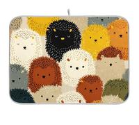 Cartoon Riccio Colorato Carino Riutilizzabile Piatto Mat 18x24 Rettangolo Grande Cucina Scolapiatti Mat Decorativo Home Decor Essentials