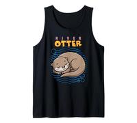 Cartoon River Lontra Razza Mare Amante Animale Carino Lontra Canotta