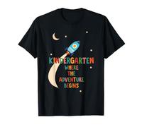 Cartoon Rocket Kindergarten Dove Inizia l'avventura Maglietta