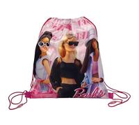 CARTOON Sacca con spallacci in corda e chiusura a coulisse borsa 40 x 35 cm accessorio per bambini (Barbie)