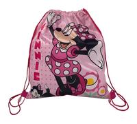 CARTOON Sacca con spallacci in corda e chiusura a coulisse borsa 40 x 35 cm accessorio per bambini (Minnie 1)